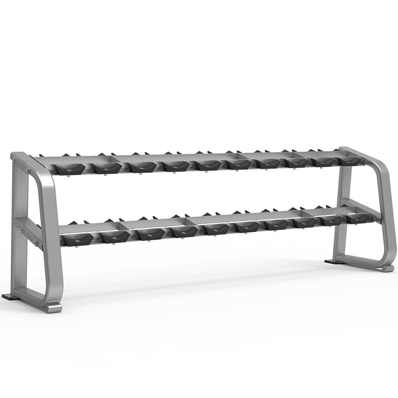 康強(qiáng)綜合訓(xùn)練啞鈴架鈴片架健身器材 啞鈴鈴片架訓(xùn)練器材 1043B雙層啞鈴架(十對(duì))