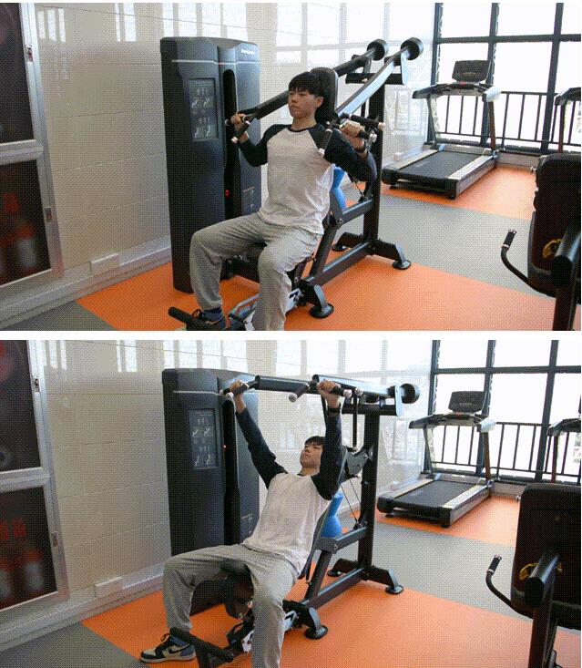 &emsp;&emsp;坐姿推肩推胸訓練器